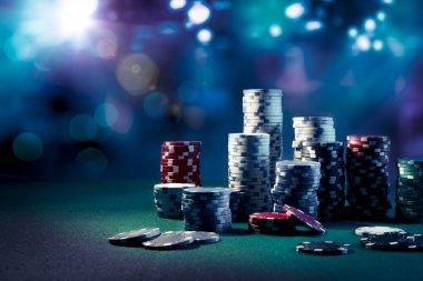 Live casino table with dealer and player cards
